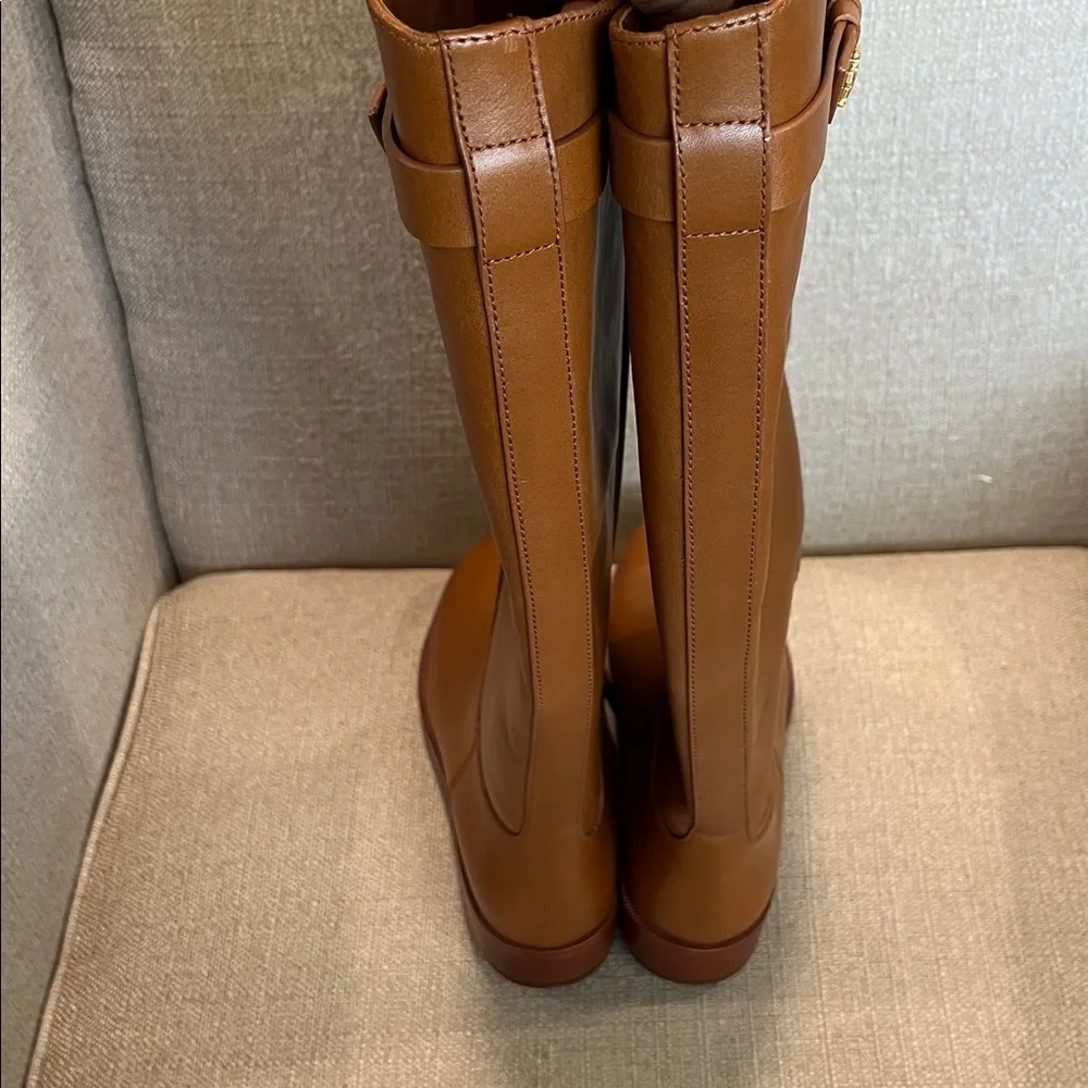 NEW Tory Burch Everly Strap Leather Riding Boots Size 5.5